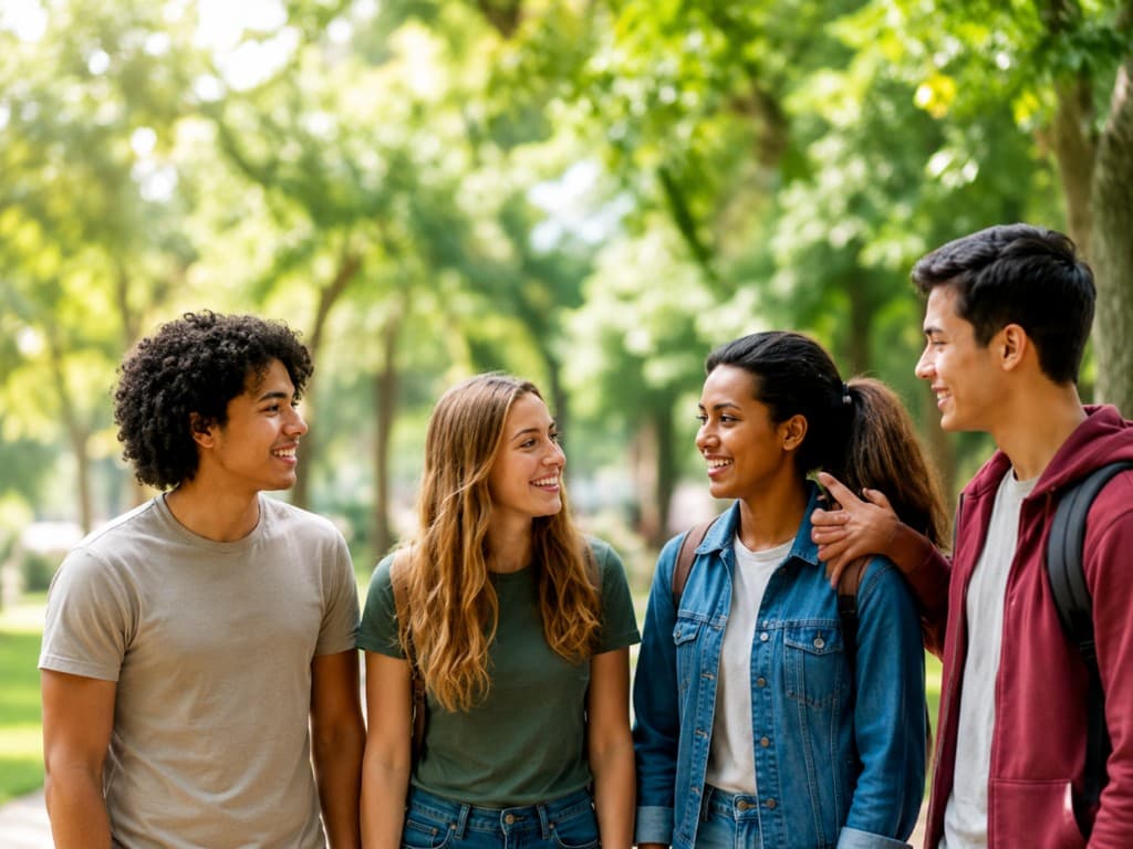 Young adults connected through volunteering